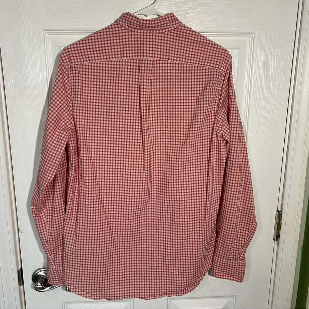 J. Crew Mens Secret Wash Shirting Res Plaid Button Up Long Sleeve Size Medium